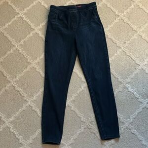Spanx fitted dark washed jeans